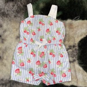 12 months never worn so cute strawberry romper